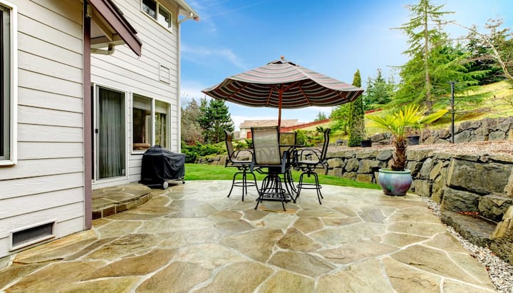 Beautifully Textured and Patterned Concrete Patios in Baton Rouge, Louisiana